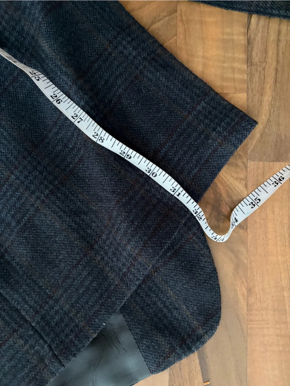 Vintage Navy Plaid Satin-Lined Blazer Sports Jacket Christian Brooks Label